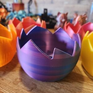 Purple Gradient Lotus Bowl - Decorative Poly Resin Bowl